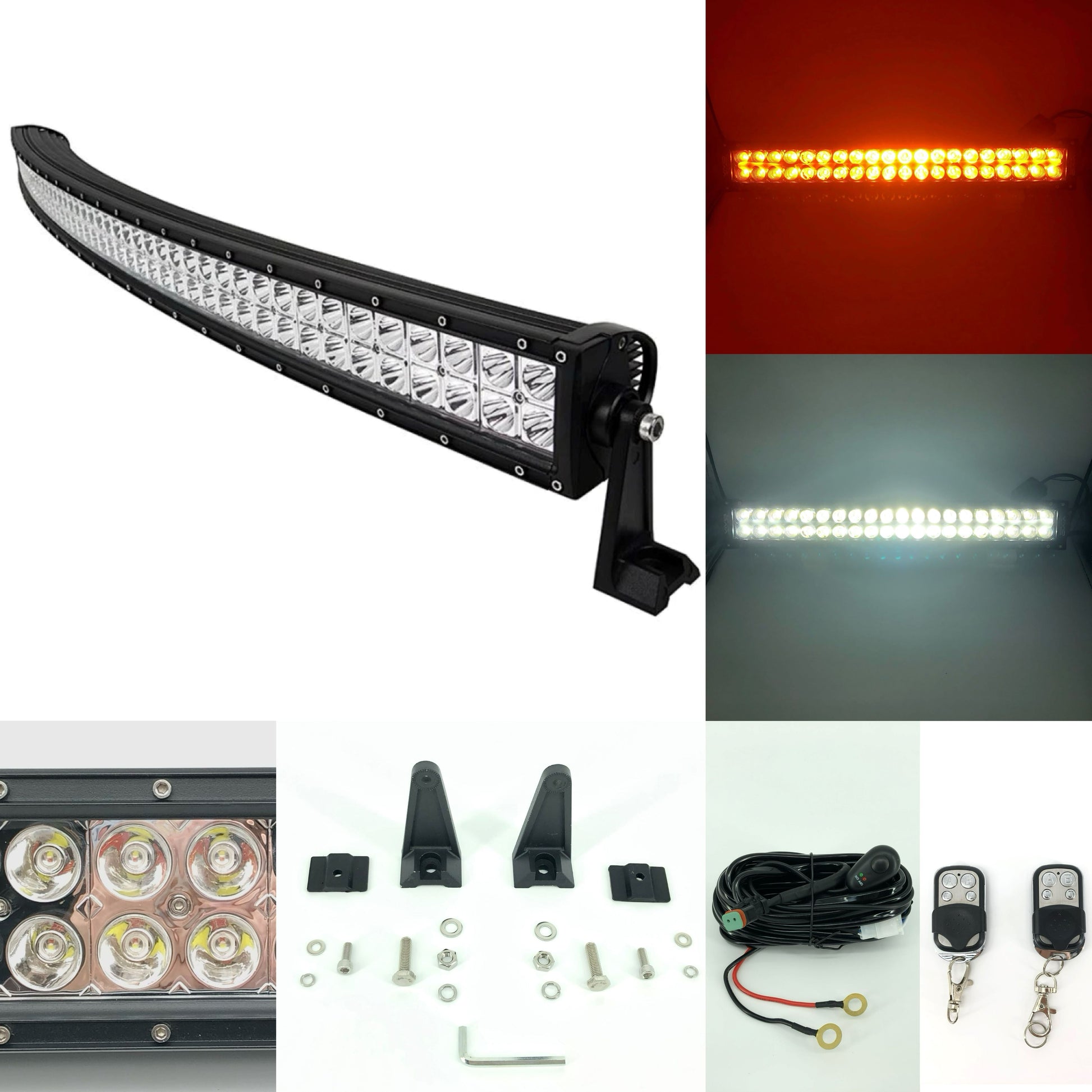21.5" Dual Color Strobe Curved Light Bar-0