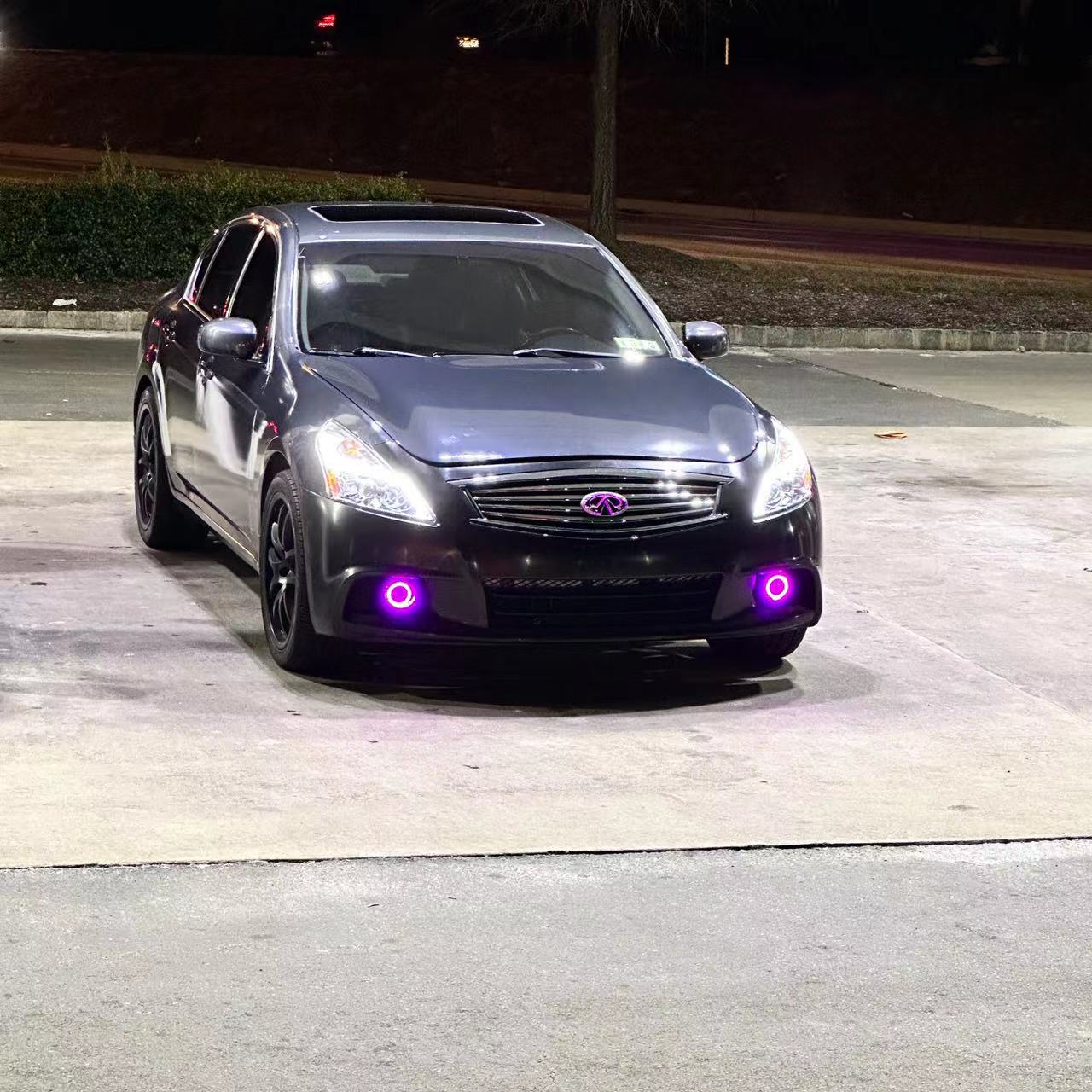 Infiniti logo car led front emblem light-2