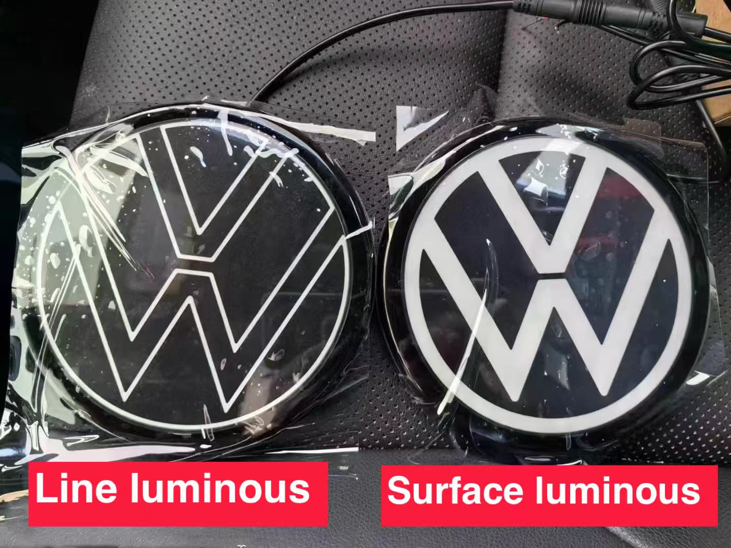 Volkswagen logo light VW logo Illuminated Front Emblem compatible with ACC radar-3